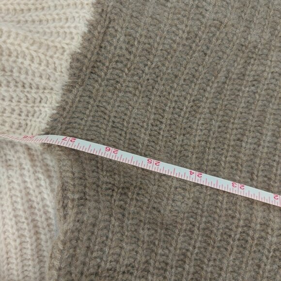 Nordstrom Signature Cashmere Colorblock Cowlneck Sweater Oversized Small - Picture 5 of 8